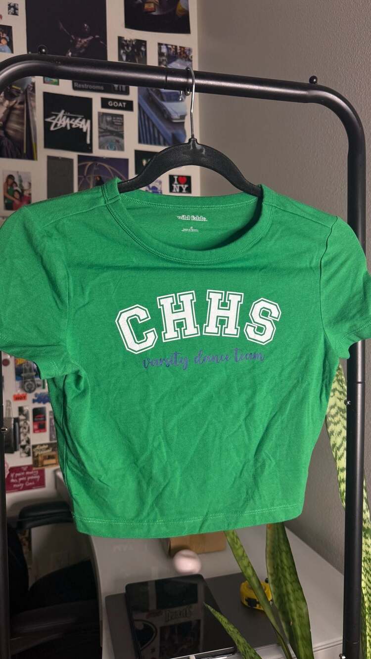 Wild Fable Green CHS Varsity Dance Team Crop T-Shirt Size S